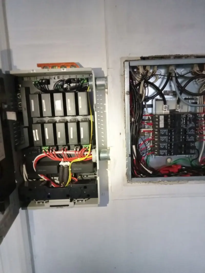Electrical panel upgrade completed for Security Camera Wiring in Palatine